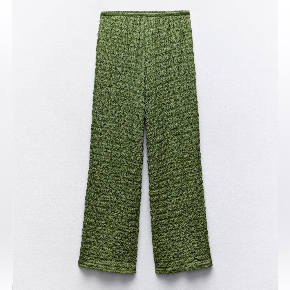 Zara Green Wide Leg Pants